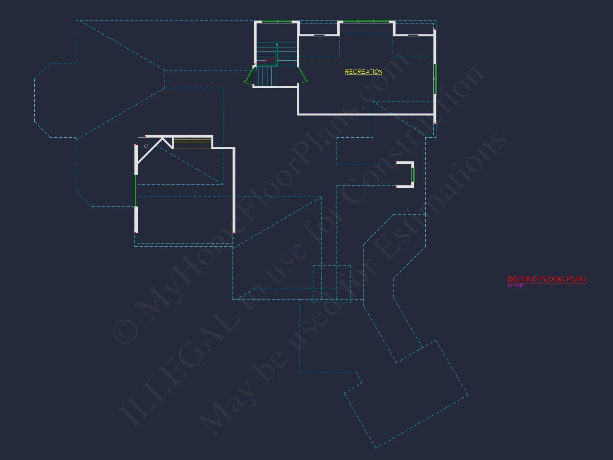 Traditional Craftsman house Plan with 4 Bedrooms and CAD Designs
