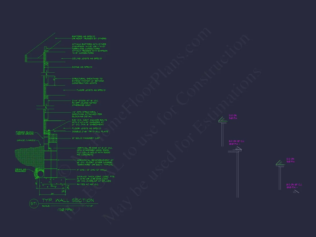 Traditional Craftsman house Plan with 4 Bedrooms and CAD Designs