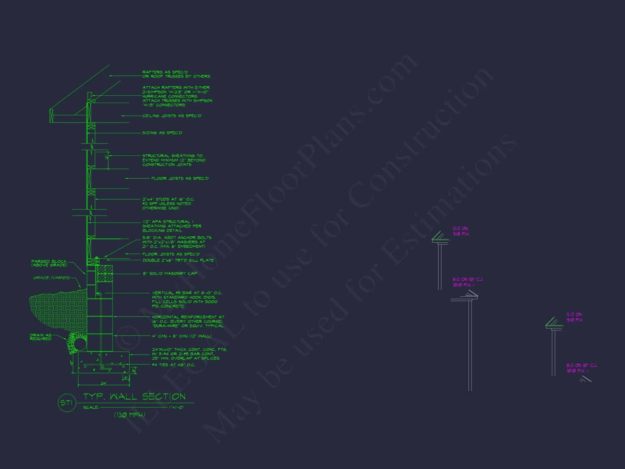 Traditional Craftsman house Plan with 4 Bedrooms and CAD Designs