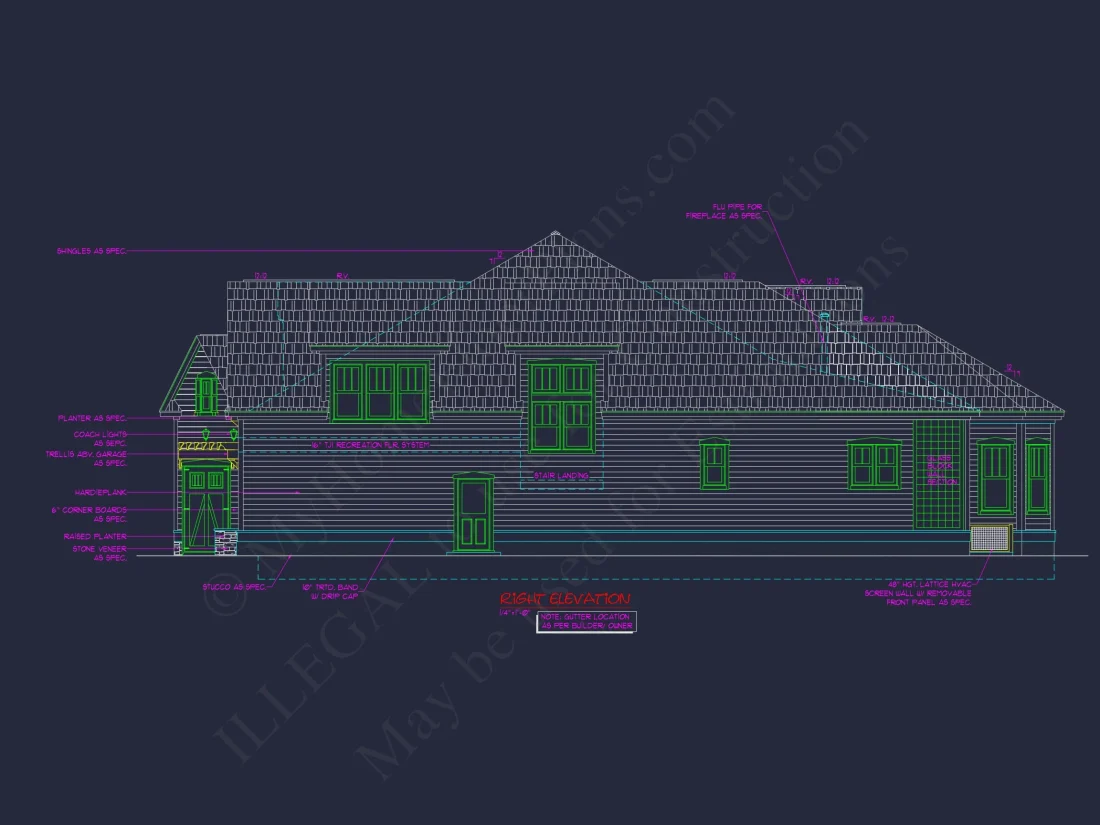 Traditional Craftsman house Plan with 4 Bedrooms and CAD Designs