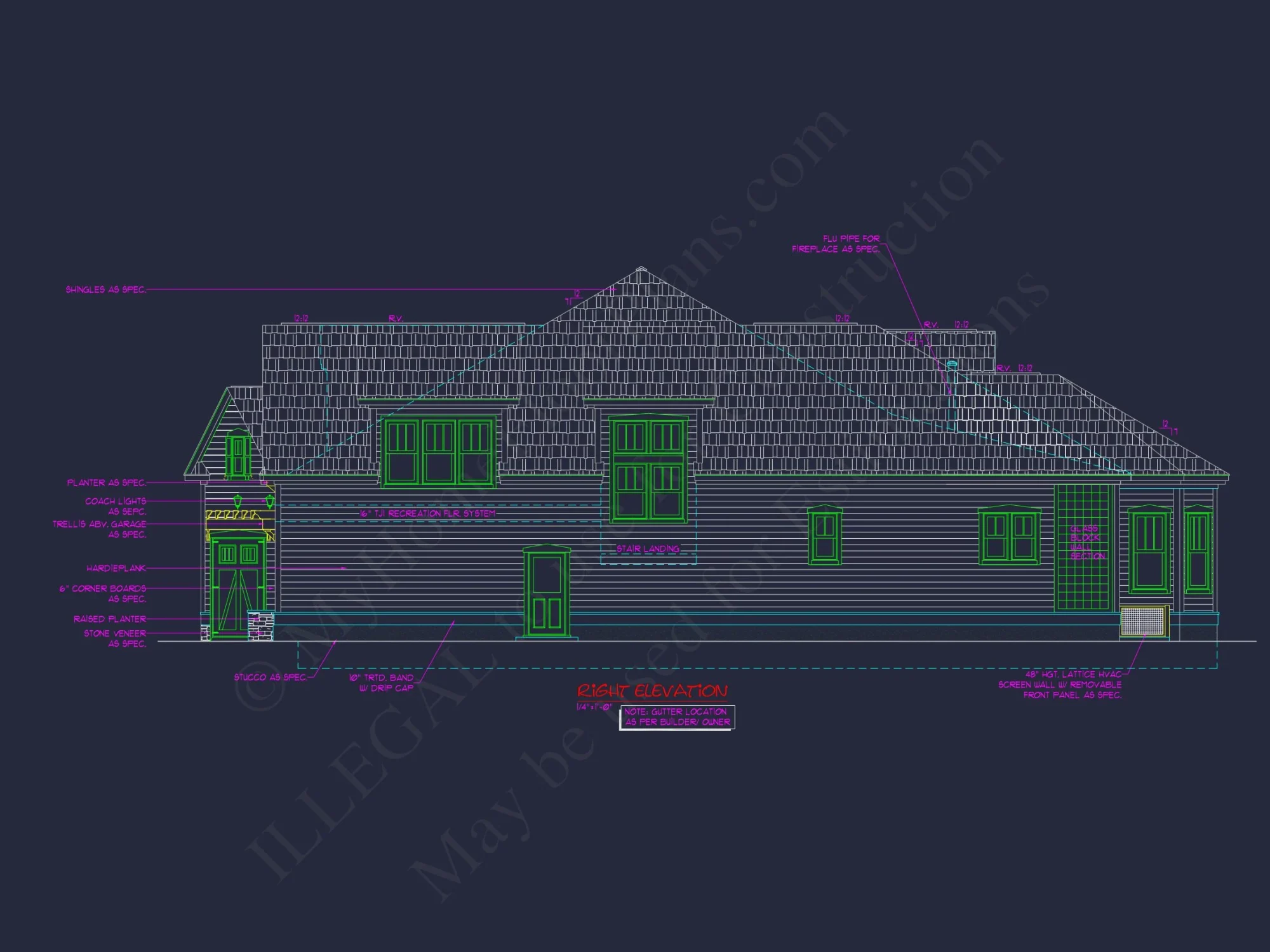 Traditional Craftsman house Plan with 4 Bedrooms and CAD Designs