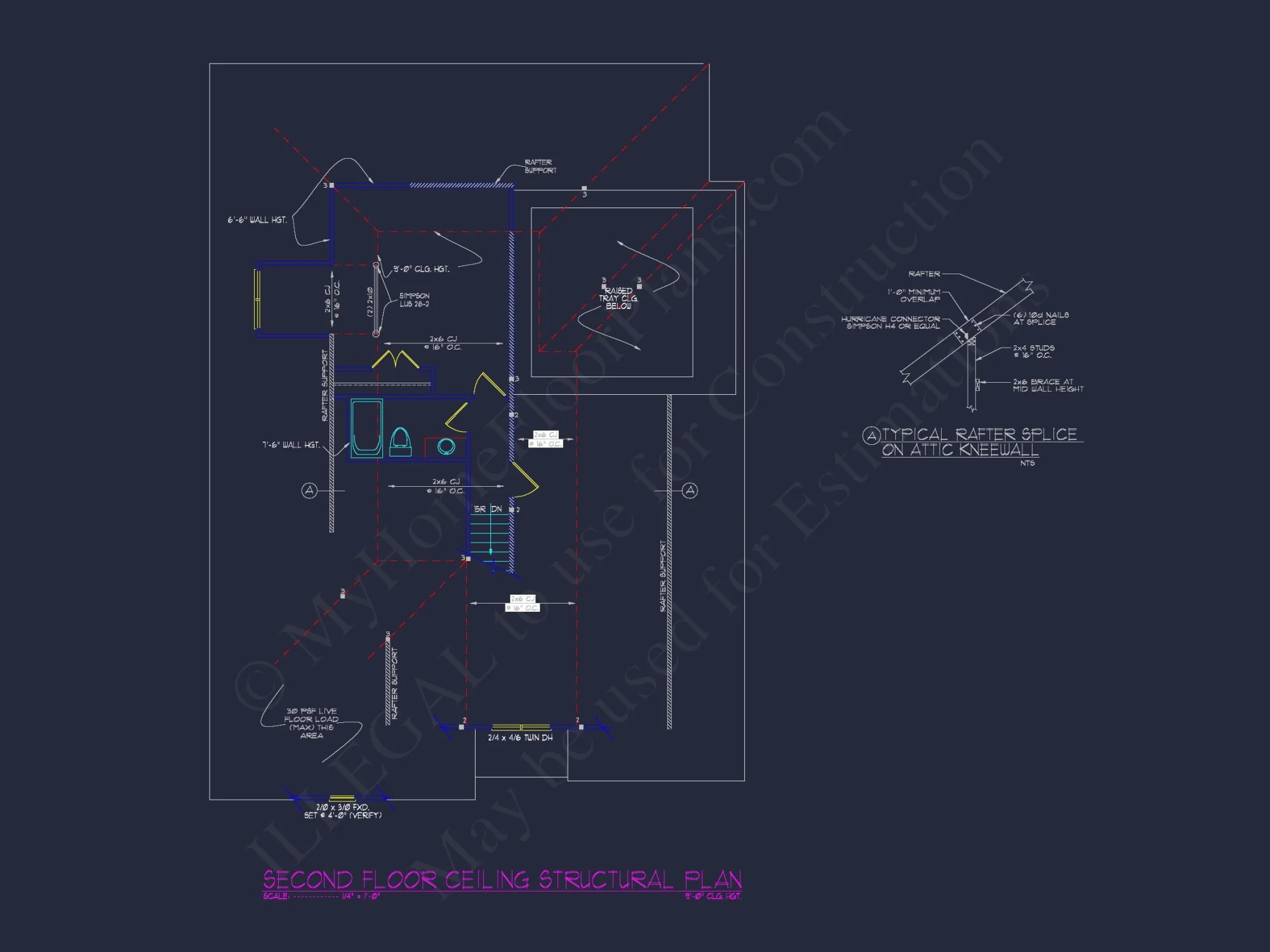 Beautiful house Blueprint: Floor Plan & CAD Architectural Designs