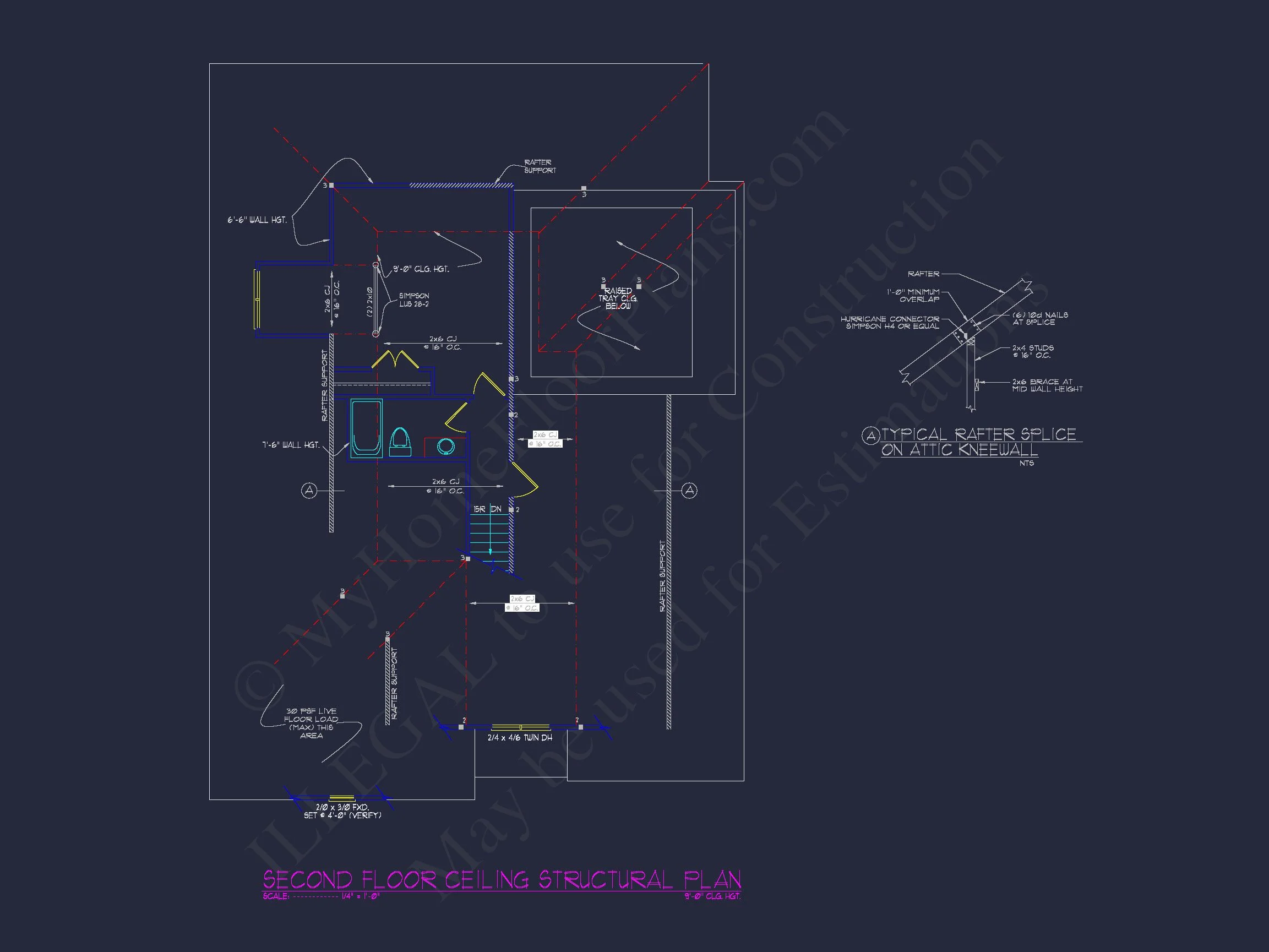 Beautiful house Blueprint: Floor Plan & CAD Architectural Designs