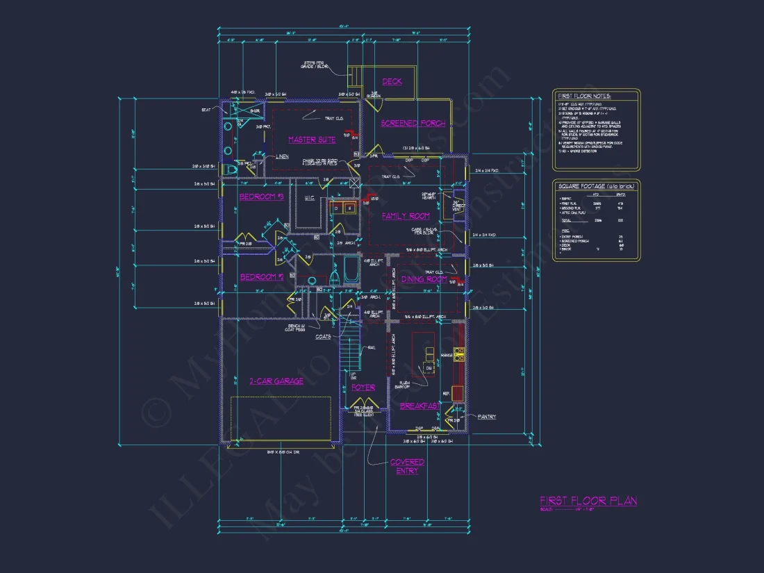 Beautiful house Blueprint: Floor Plan & CAD Architectural Designs
