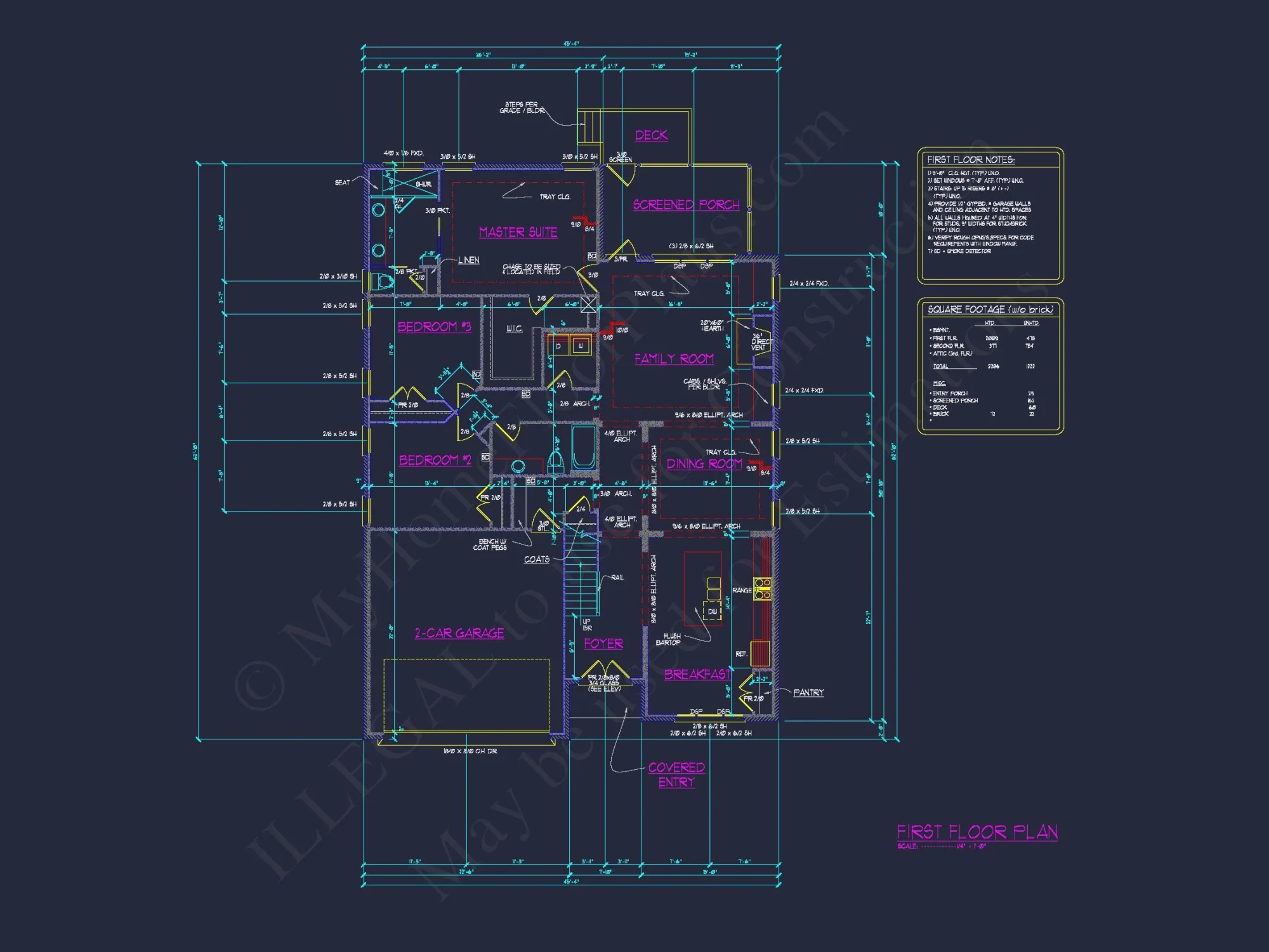 Beautiful house Blueprint: Floor Plan & CAD Architectural Designs