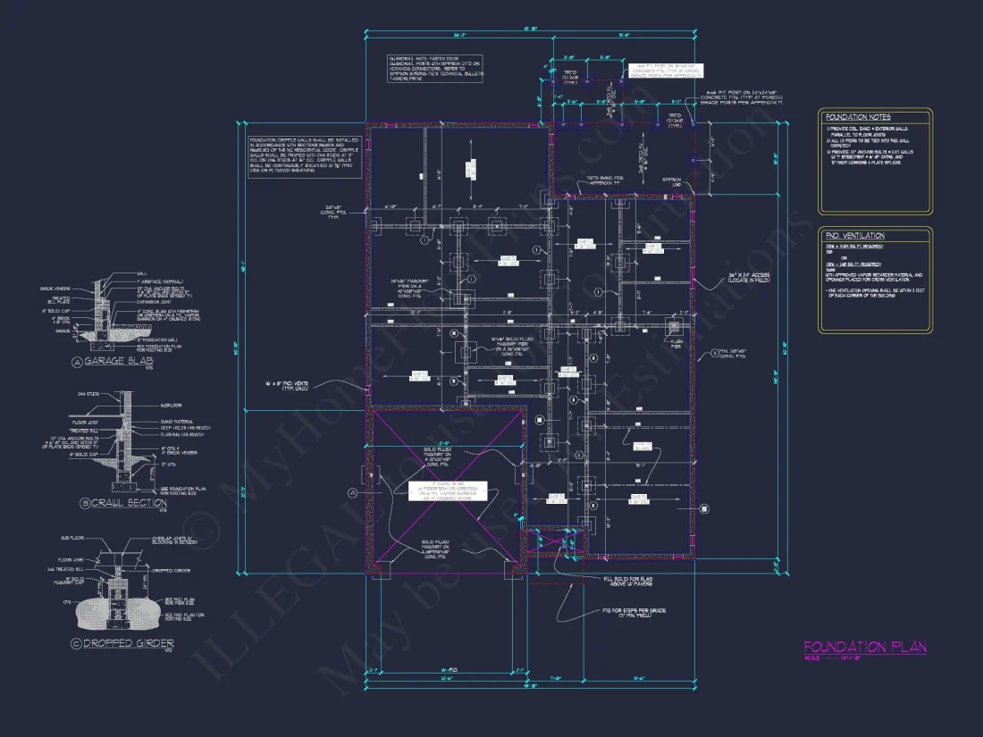 Beautiful house Blueprint: Floor Plan & CAD Architectural Designs