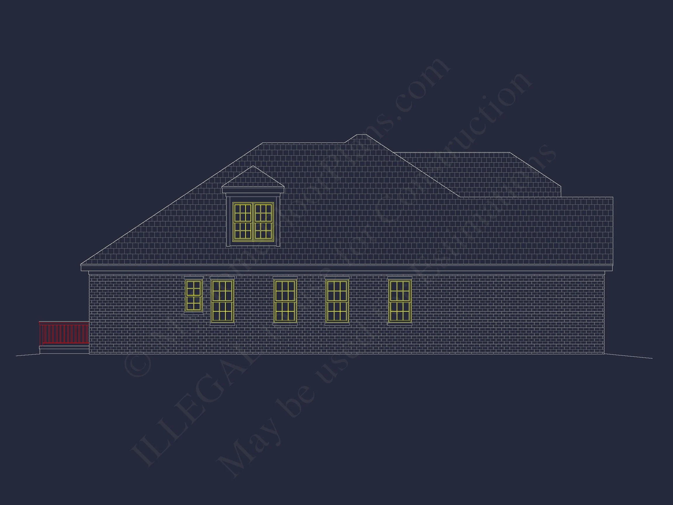 Beautiful house Blueprint: Floor Plan & CAD Architectural Designs