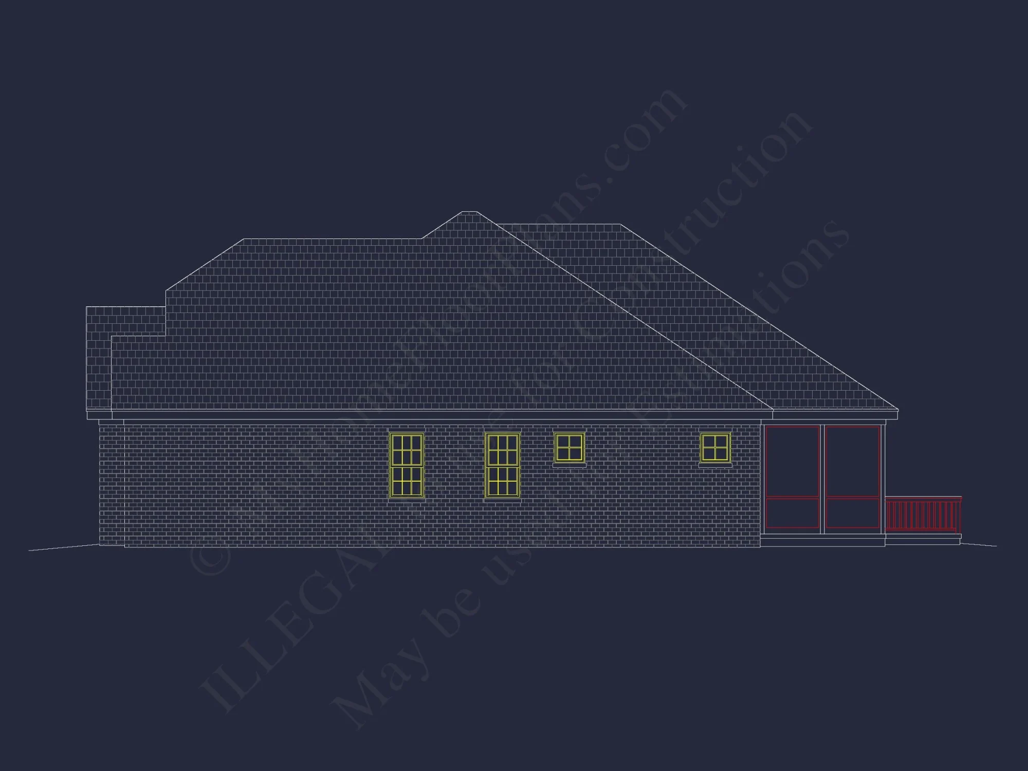 Beautiful house Blueprint: Floor Plan & CAD Architectural Designs