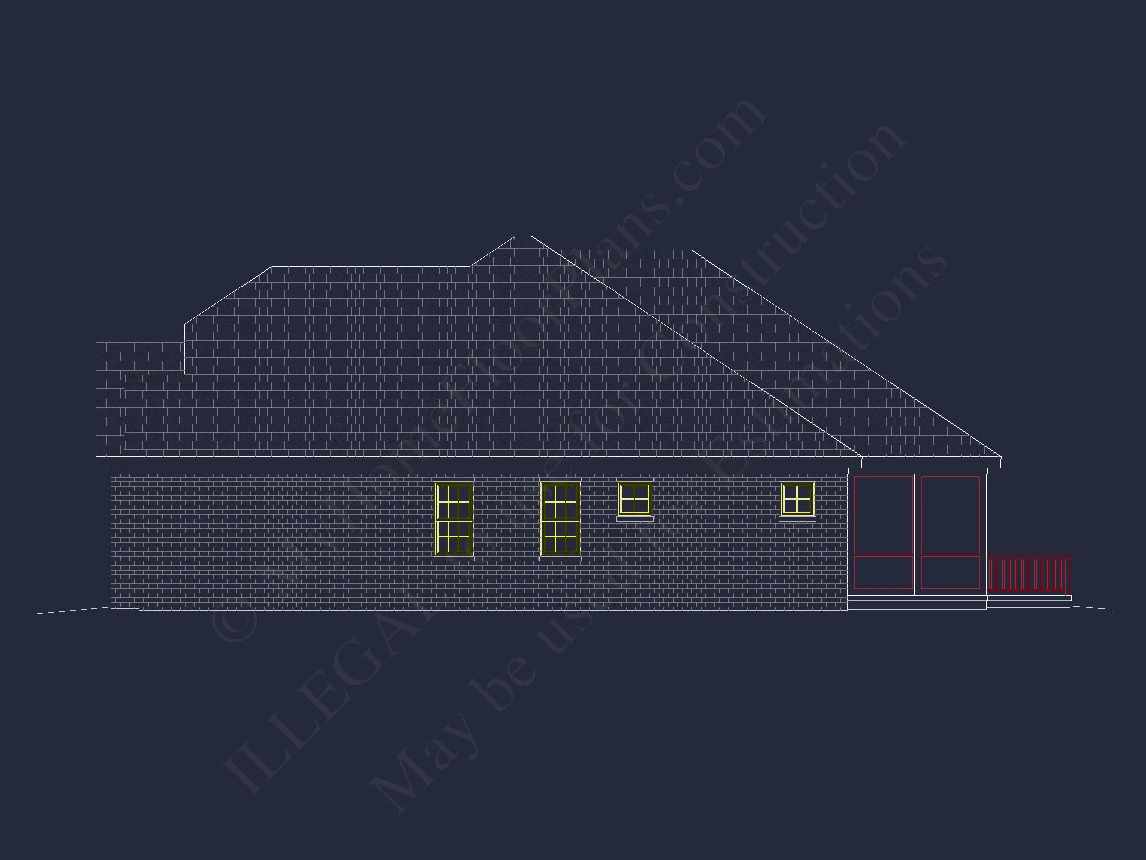 Beautiful house Blueprint: Floor Plan & CAD Architectural Designs