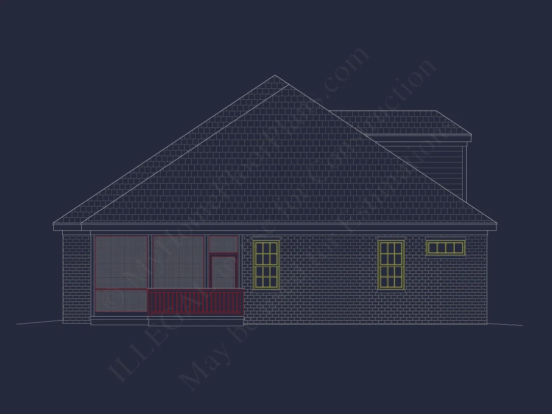 Beautiful house Blueprint: Floor Plan & CAD Architectural Designs