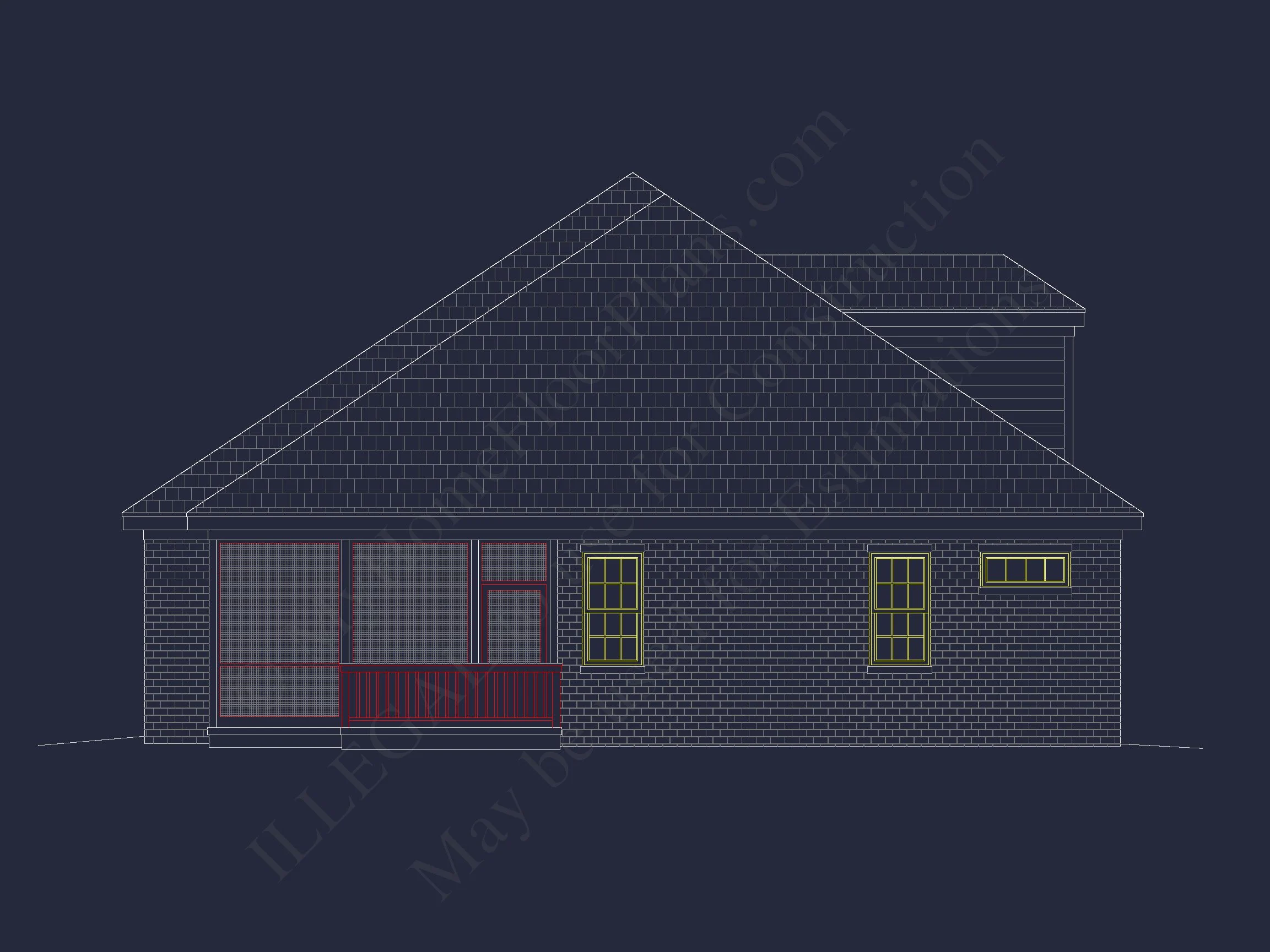 Beautiful house Blueprint: Floor Plan & CAD Architectural Designs