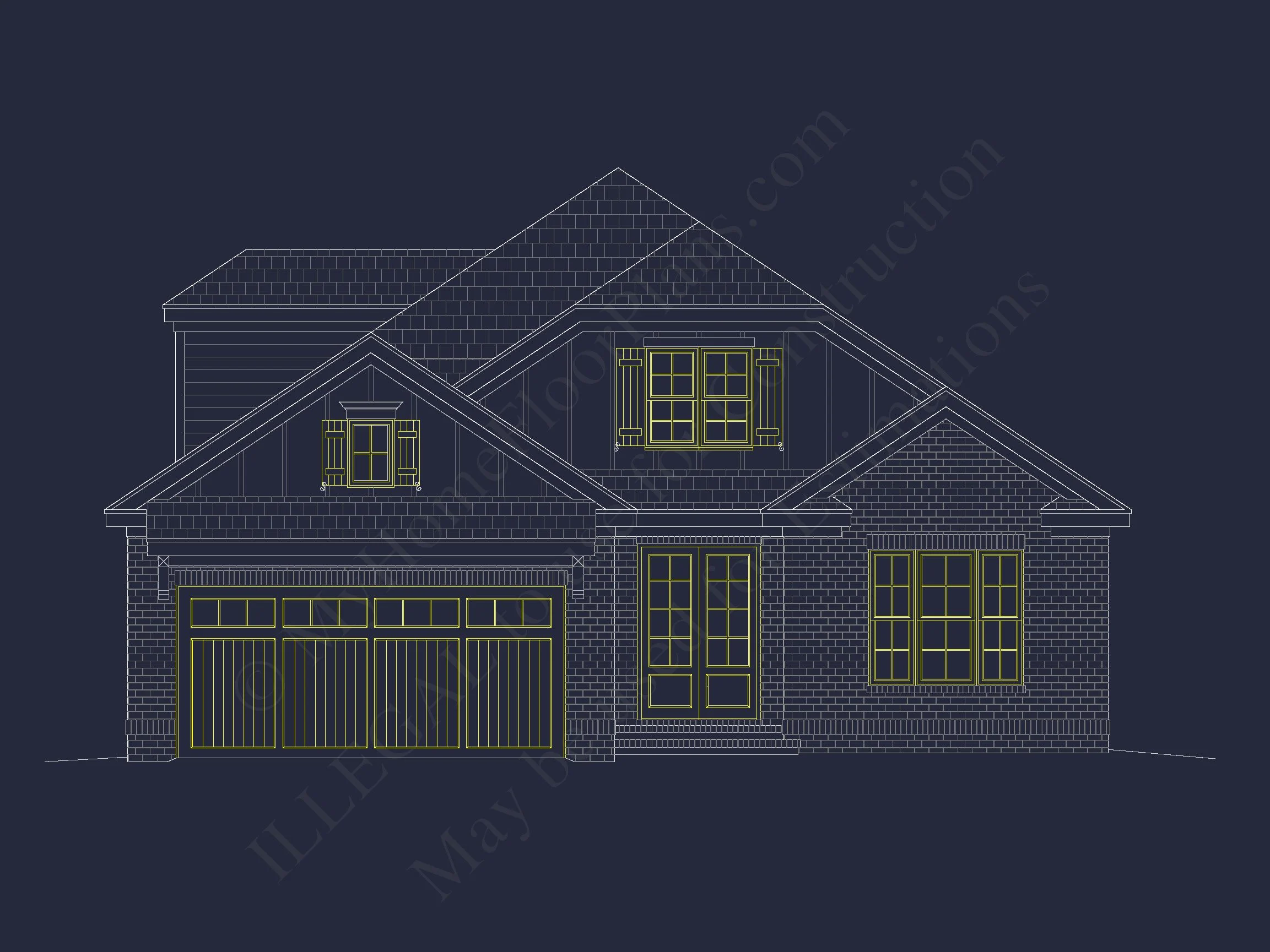 Beautiful house Blueprint: Floor Plan & CAD Architectural Designs
