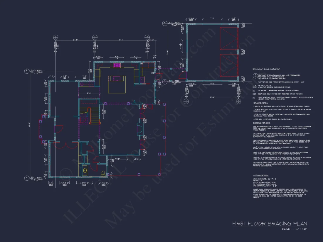 Traditional 2-Story house Plan with 3-Car Garage