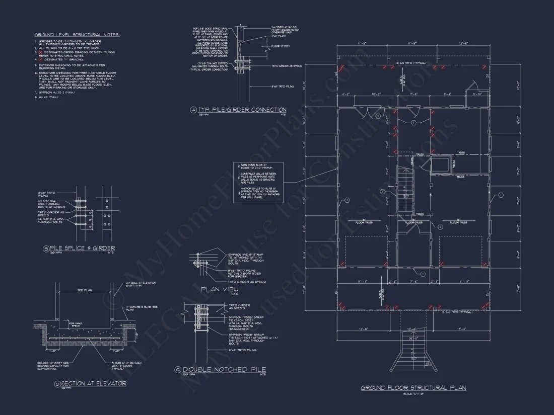 3-Story Floor Plan Blueprint