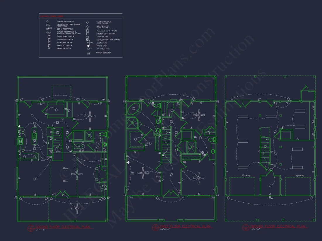 3-Story Floor Plan Blueprint