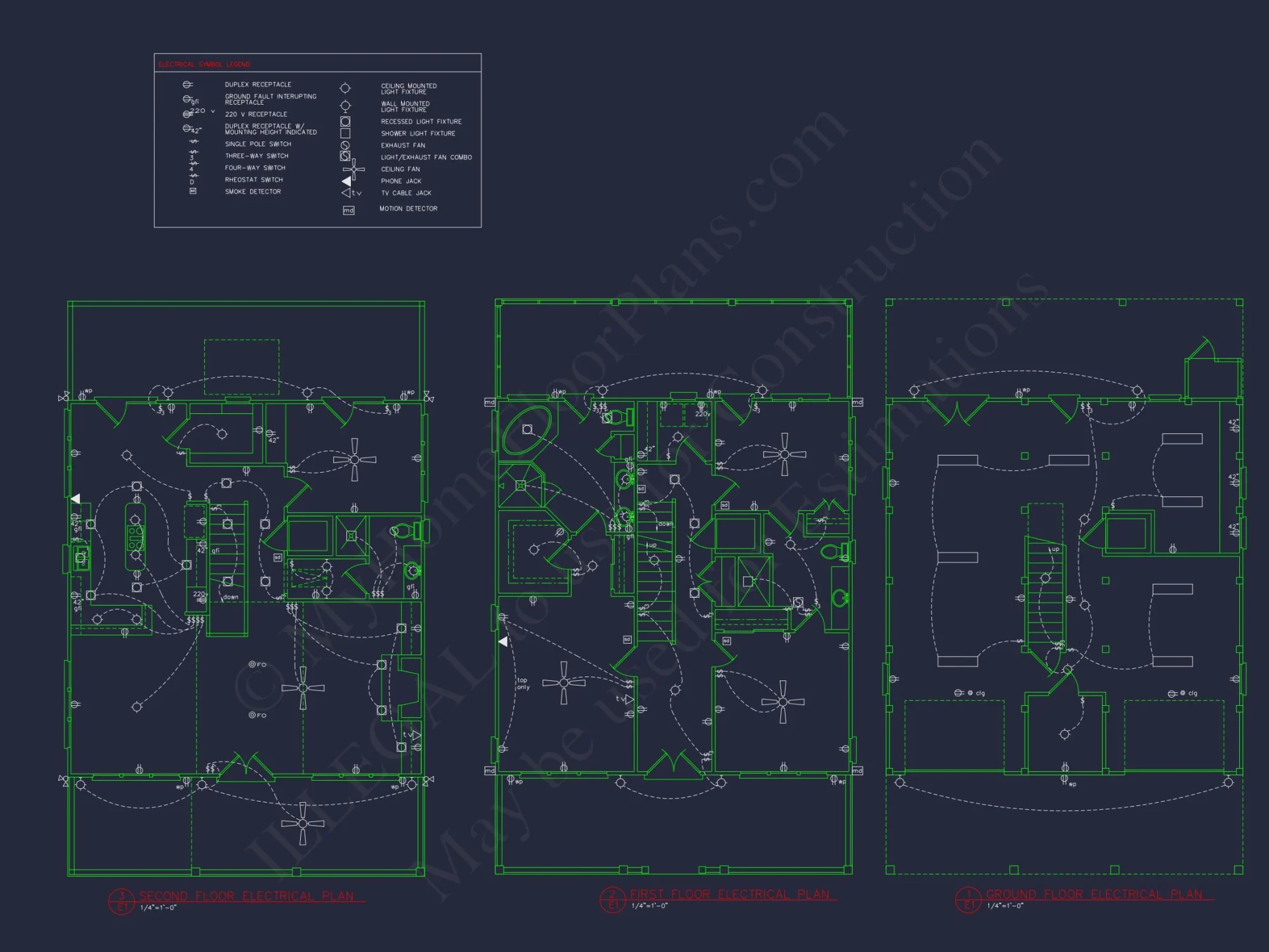 3-Story Floor Plan Blueprint