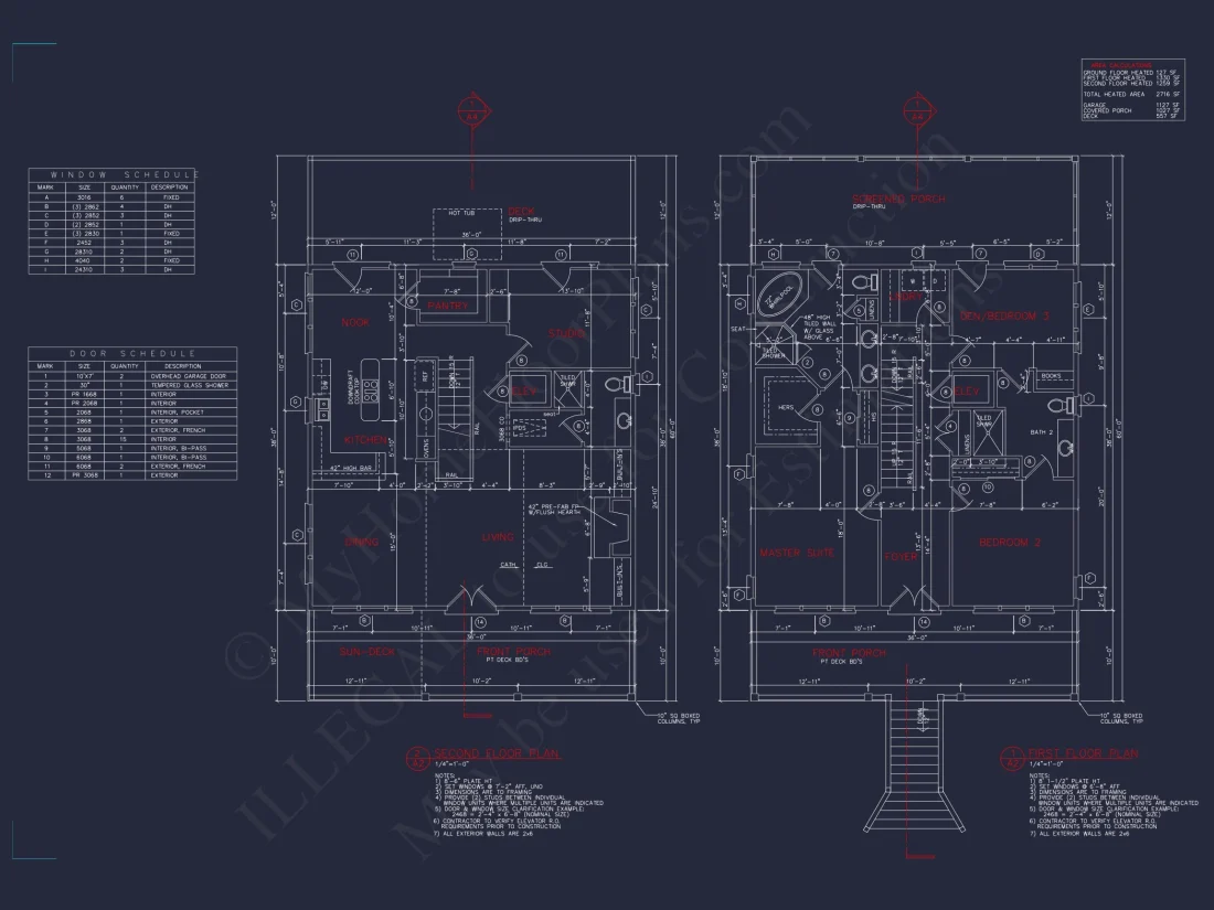 3-Story Floor Plan Blueprint