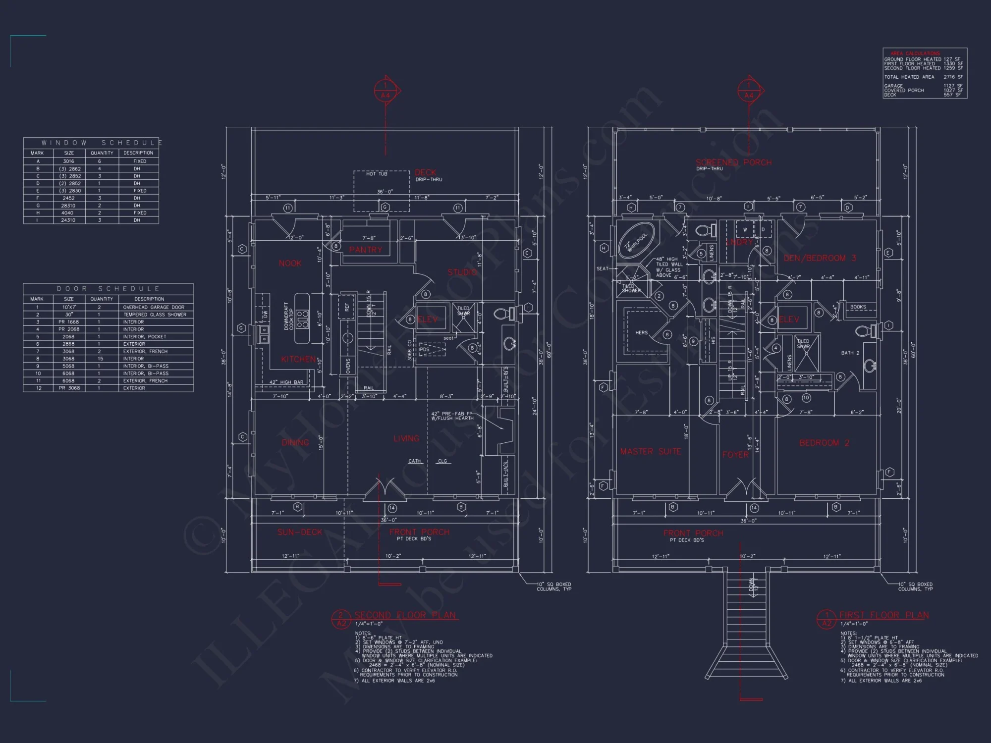 3-Story Floor Plan Blueprint