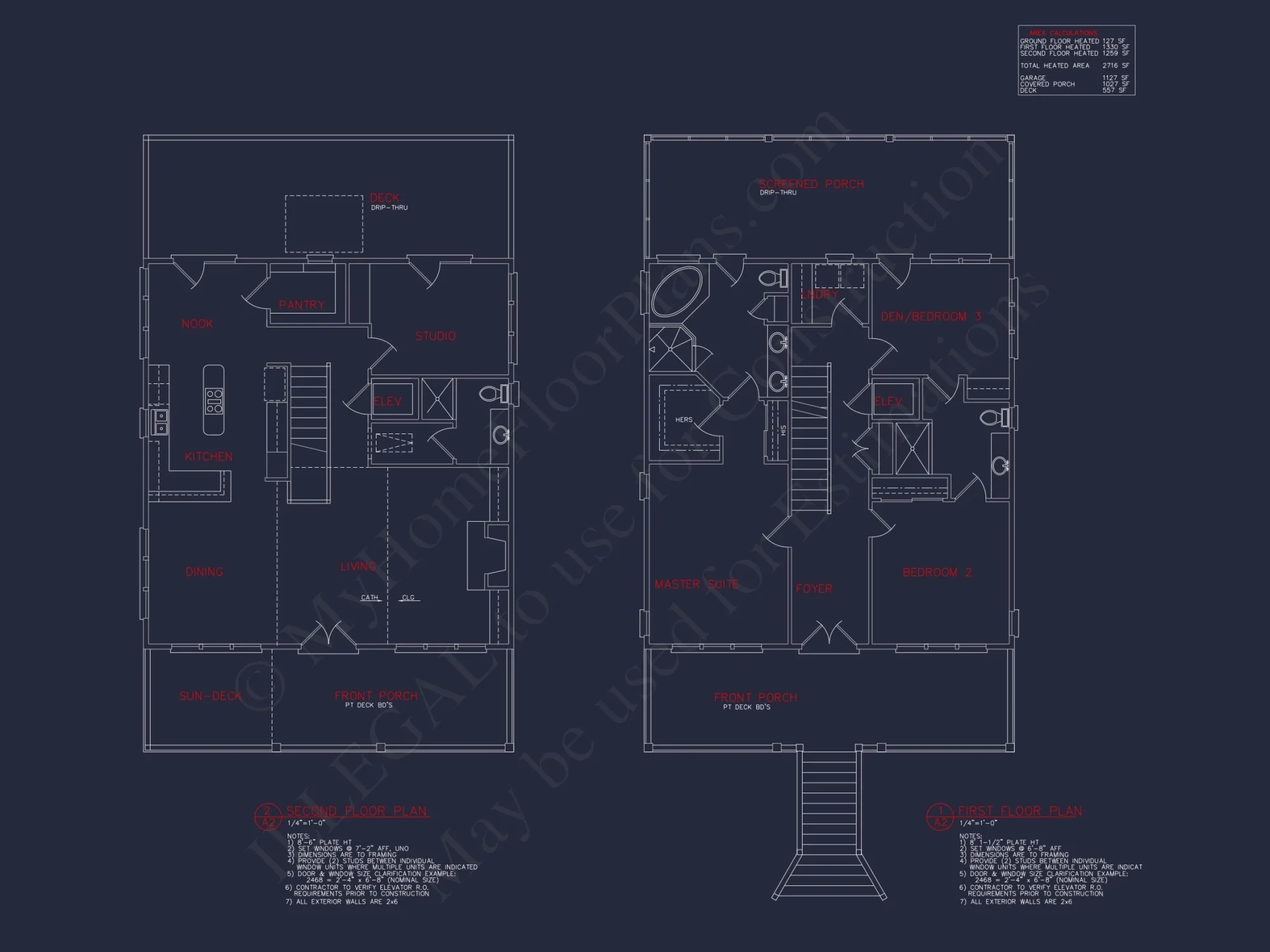 3-Story Floor Plan Blueprint