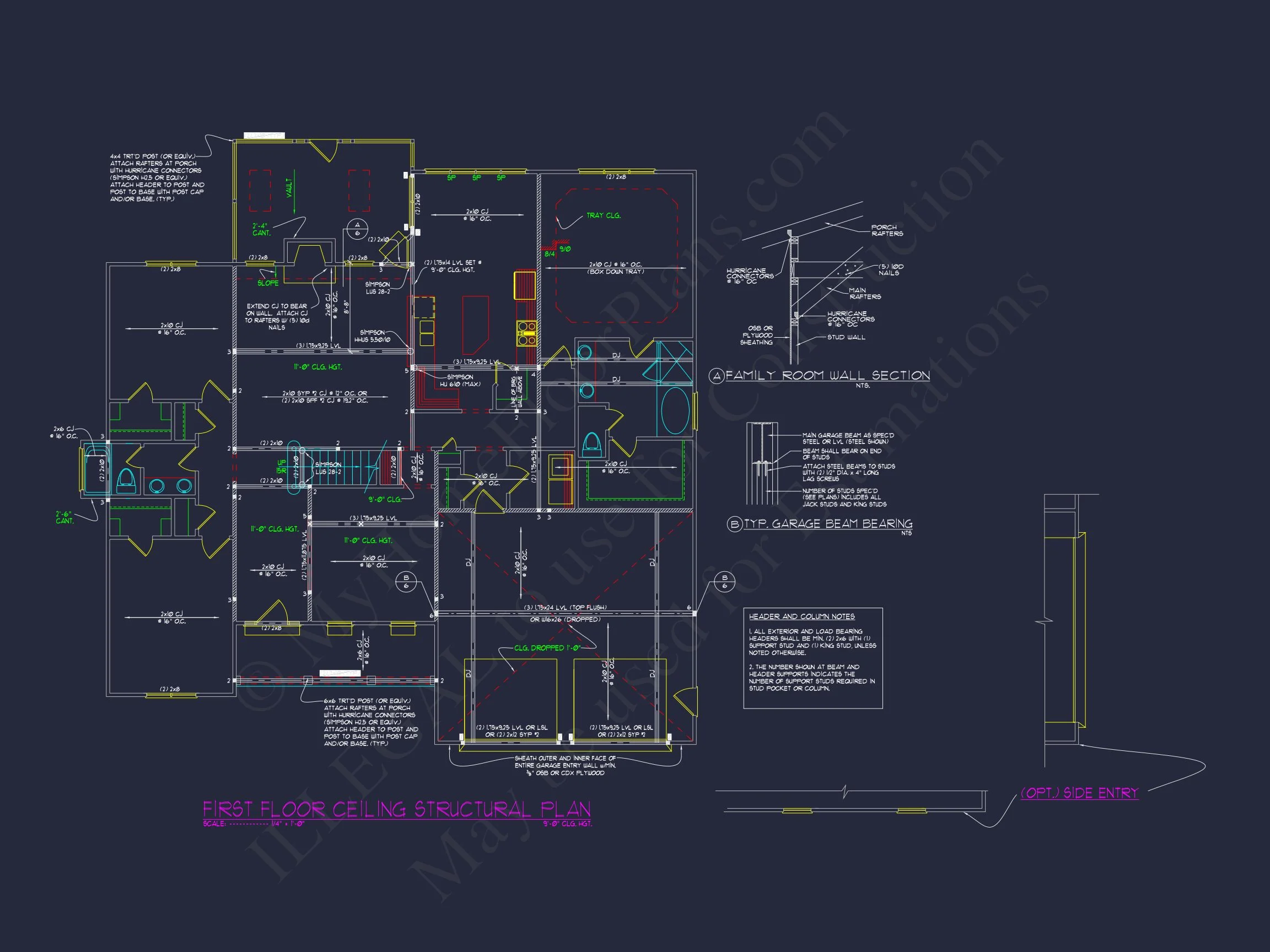 12-2289 HOUSE PLAN - Craftsman House Plan - 4-Bed, 3-Bath, 2,111 SF 13 Elegant Craftsman house Plan with Open Floor Plan & CAD Designs