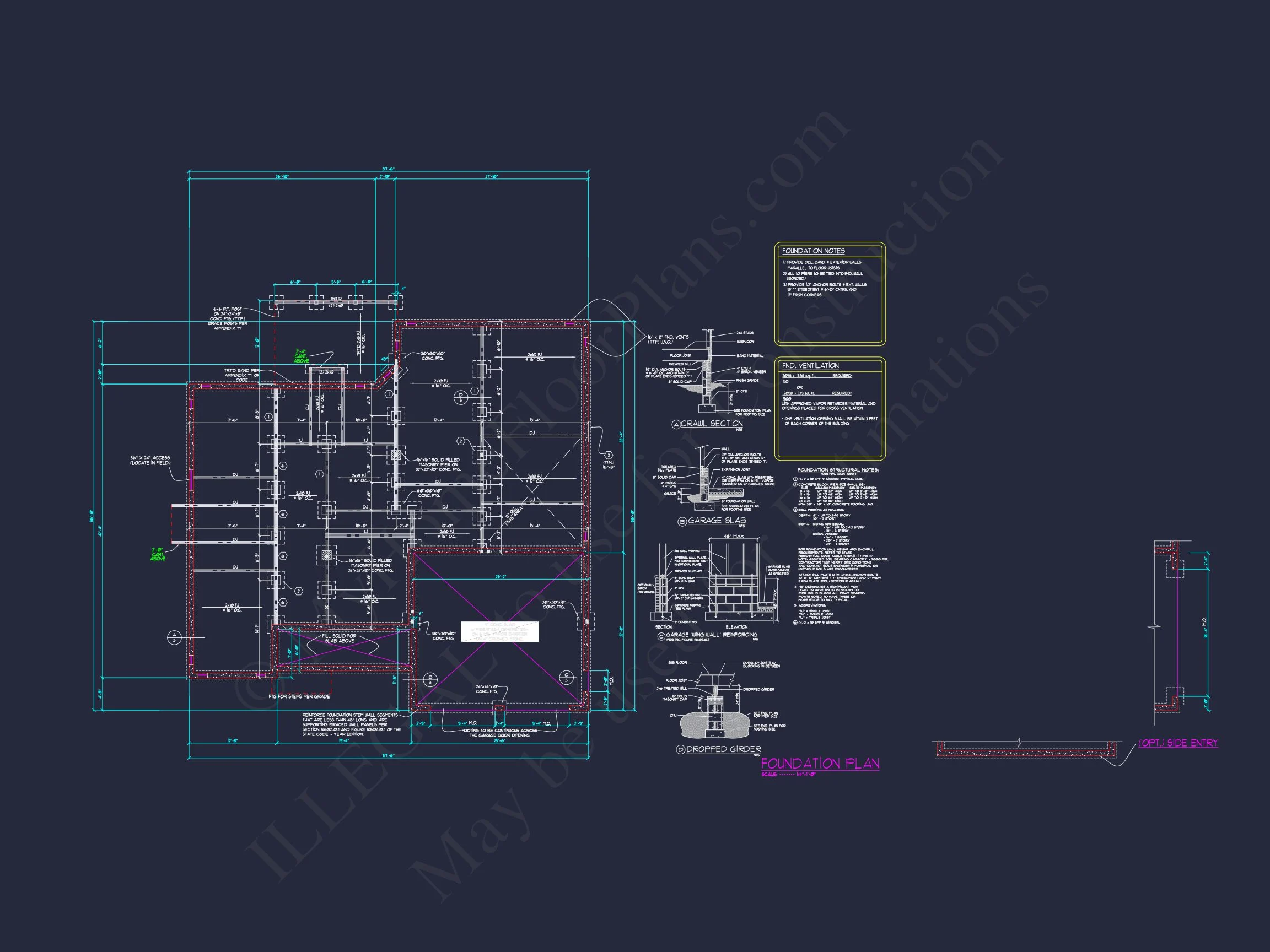 12-2289 HOUSE PLAN - Craftsman House Plan - 4-Bed, 3-Bath, 2,111 SF 12 Elegant Craftsman house Plan with Open Floor Plan & CAD Designs