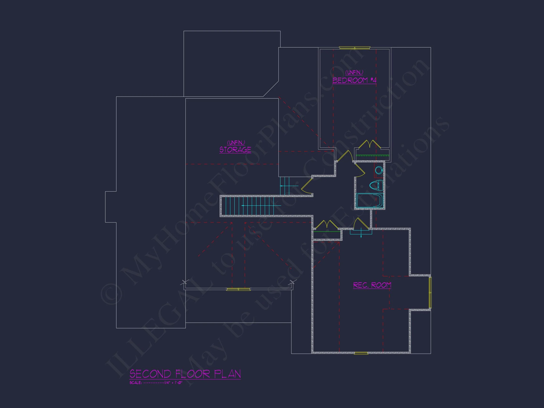 12-2289 HOUSE PLAN - Craftsman House Plan - 4-Bed, 3-Bath, 2,111 SF 9 Elegant Craftsman house Plan with Open Floor Plan & CAD Designs