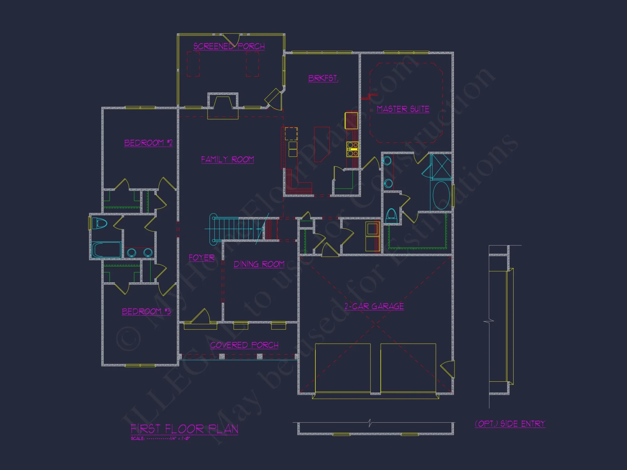 Elegant Craftsman house Plan with Open Floor Plan & CAD Designs