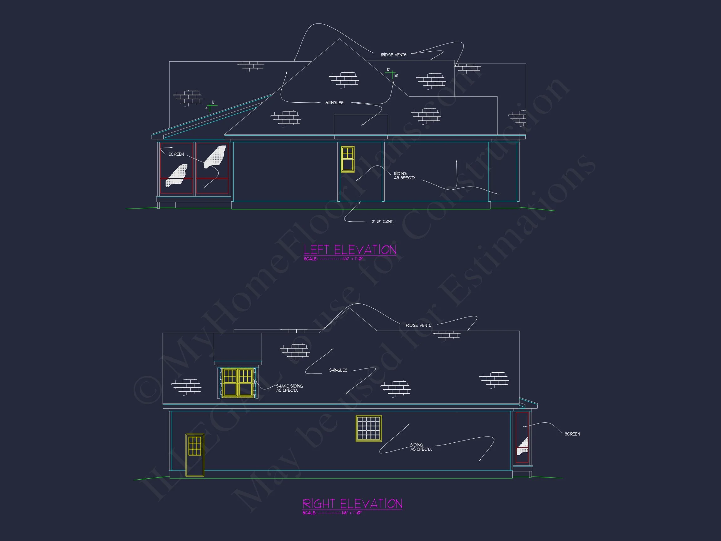 12-2289 HOUSE PLAN - Craftsman House Plan - 4-Bed, 3-Bath, 2,111 SF 7 Elegant Craftsman house Plan with Open Floor Plan & CAD Designs