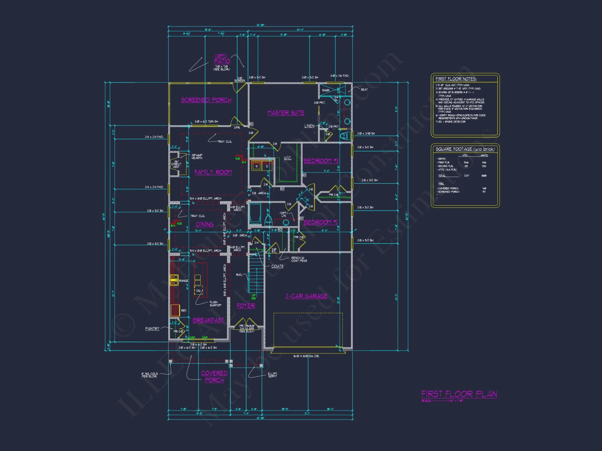 Modern Architectural 4-Bed house Plan with CAD and Designs