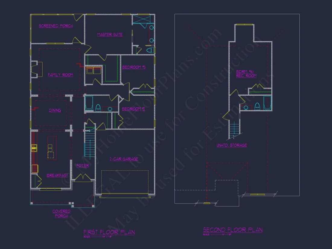 Modern Architectural 4-Bed house Plan with CAD and Designs