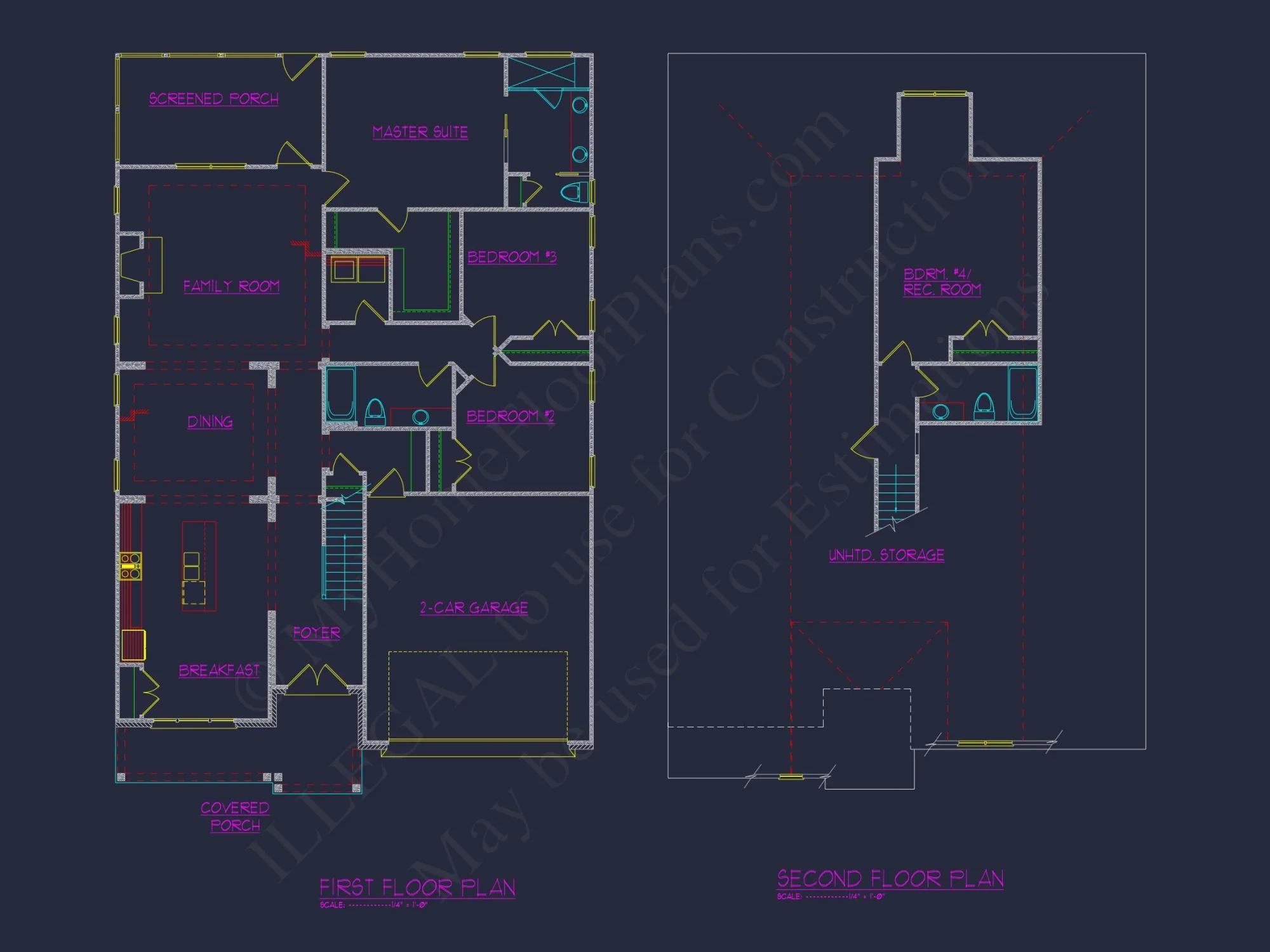 Modern Architectural 4-Bed house Plan with CAD and Designs