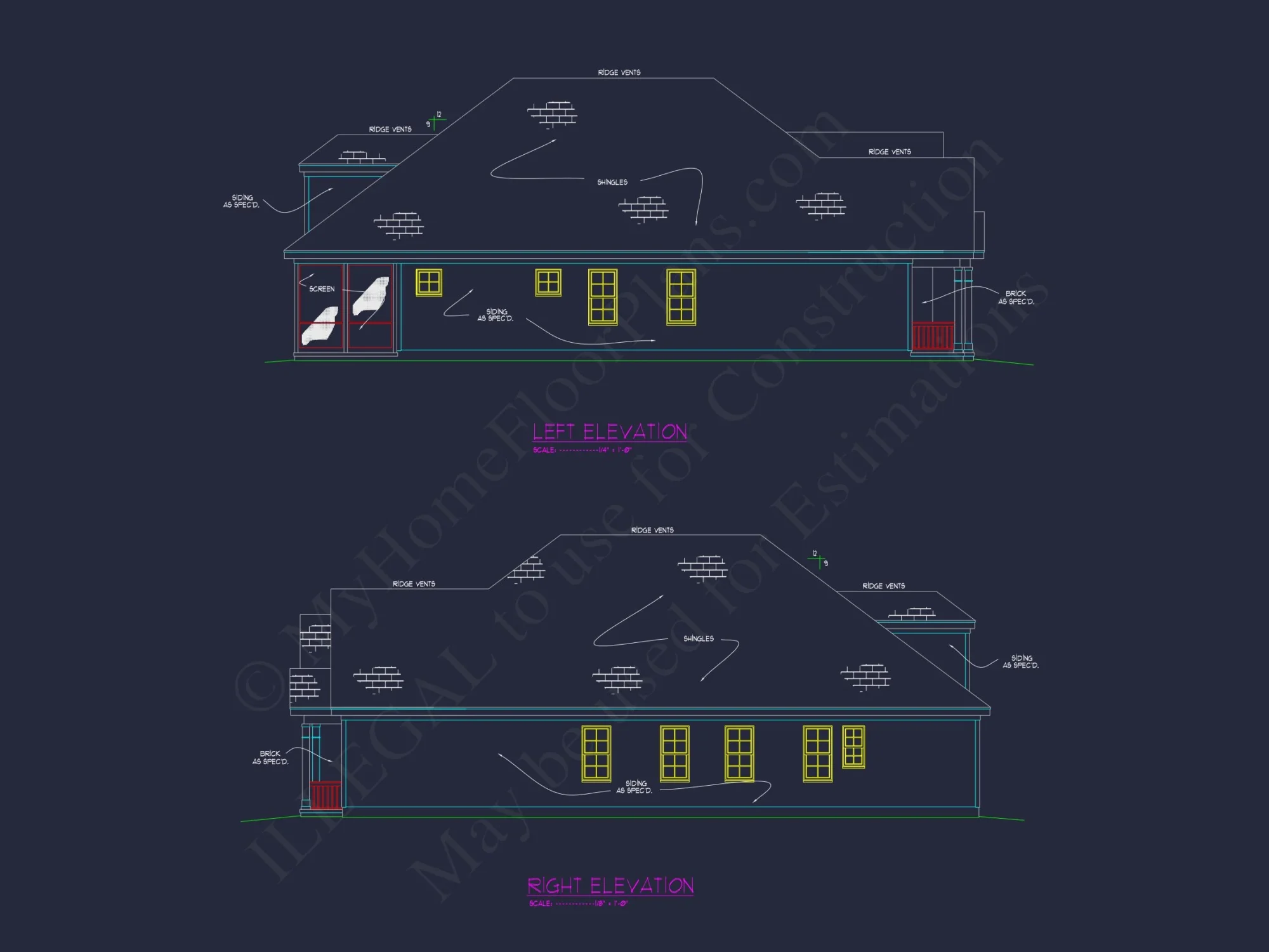 Modern Architectural 4-Bed house Plan with CAD and Designs