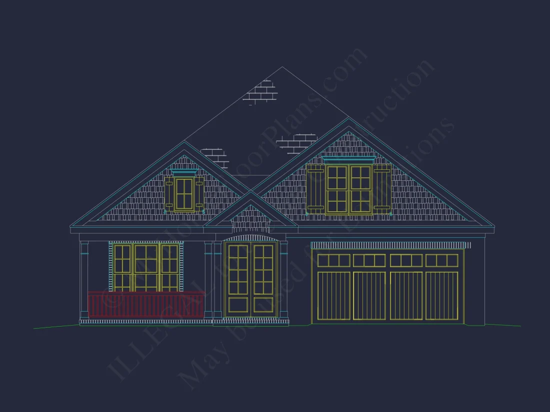 Modern Architectural 4-Bed house Plan with CAD and Designs