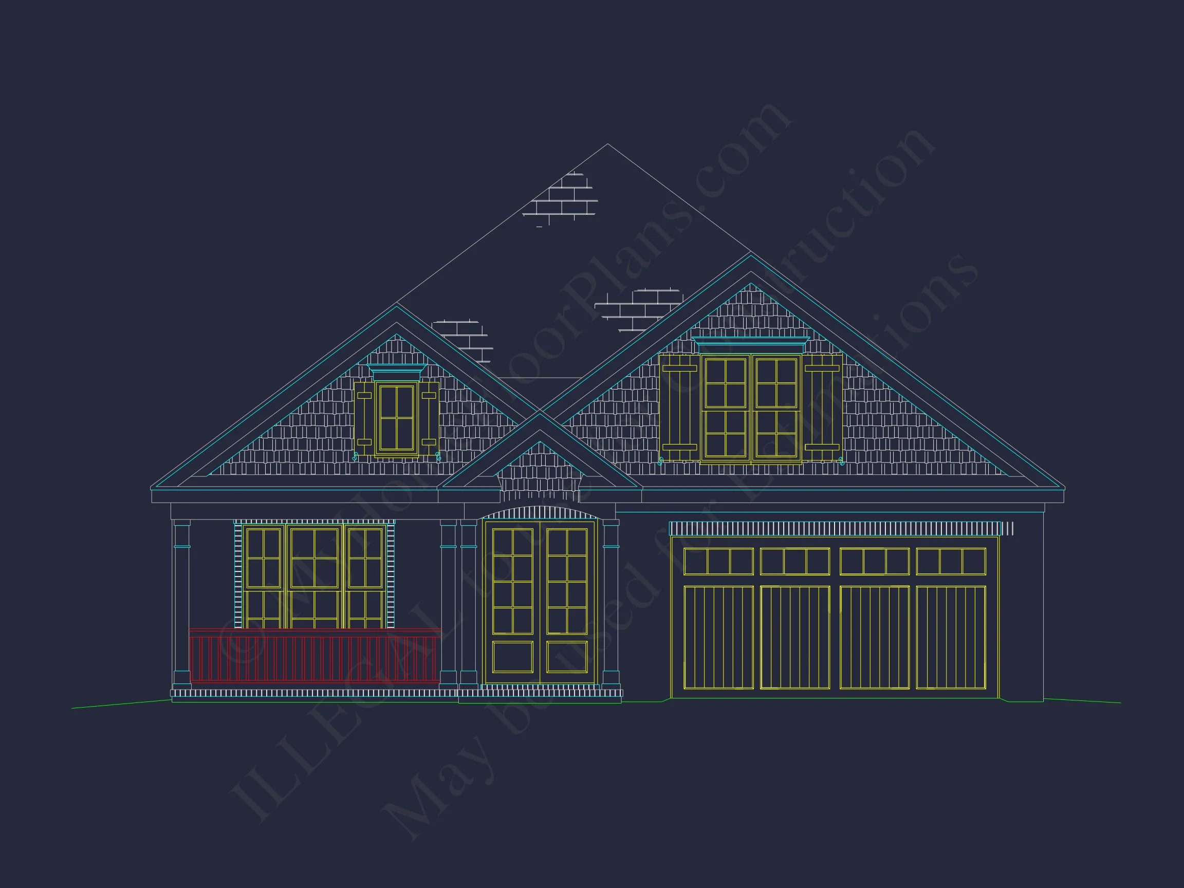 Modern Architectural 4-Bed house Plan with CAD and Designs