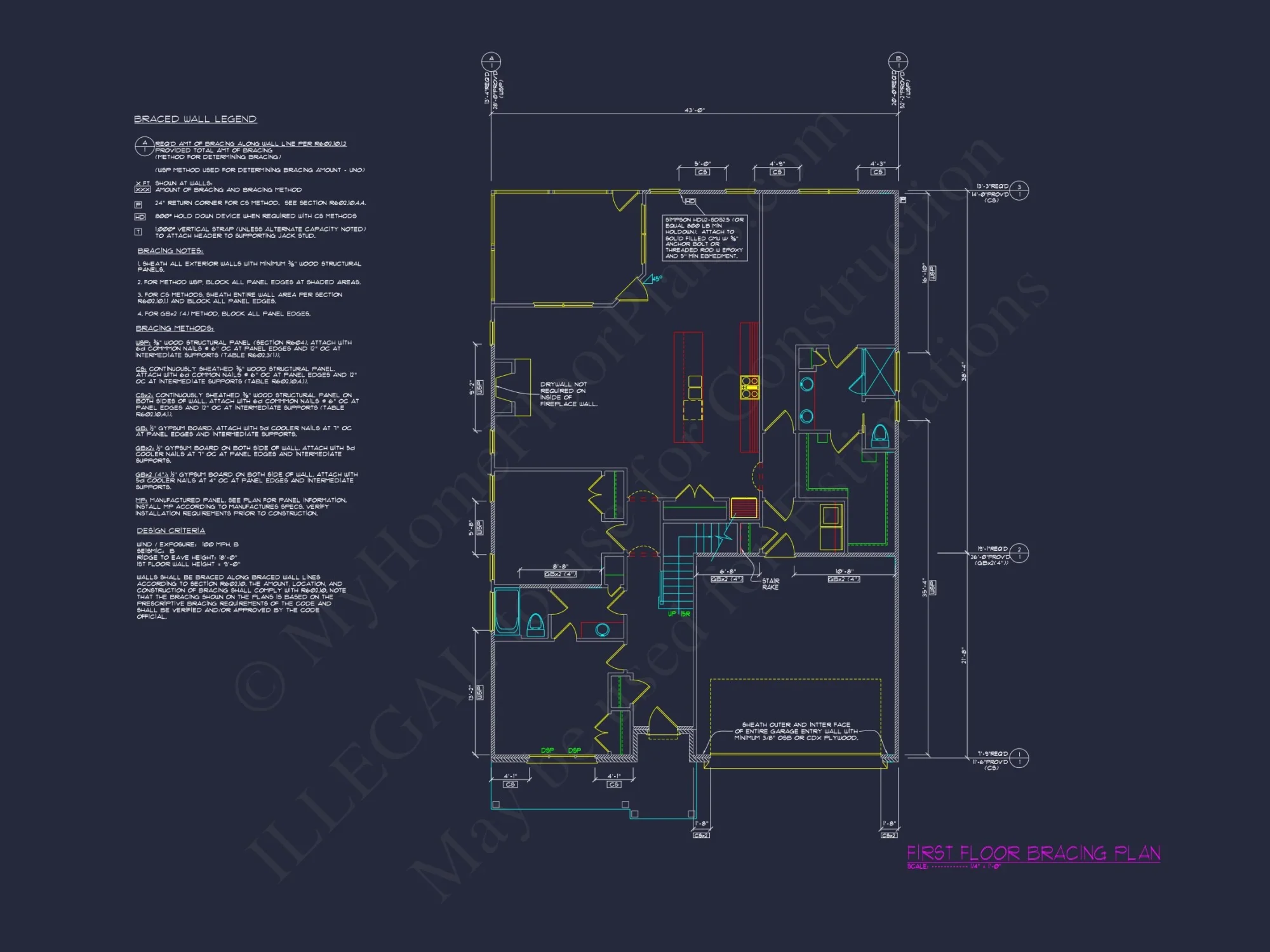 Beautiful CAD Ranch Floor Plan with 1.5 Stories & Bonus Room
