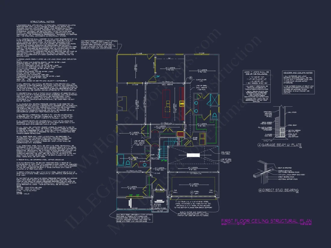 Beautiful CAD Ranch Floor Plan with 1.5 Stories & Bonus Room
