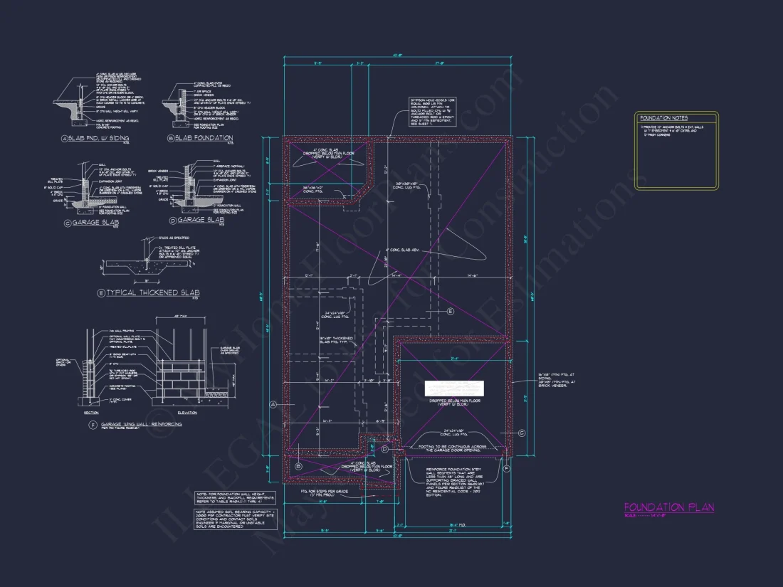 Beautiful CAD Ranch Floor Plan with 1.5 Stories & Bonus Room