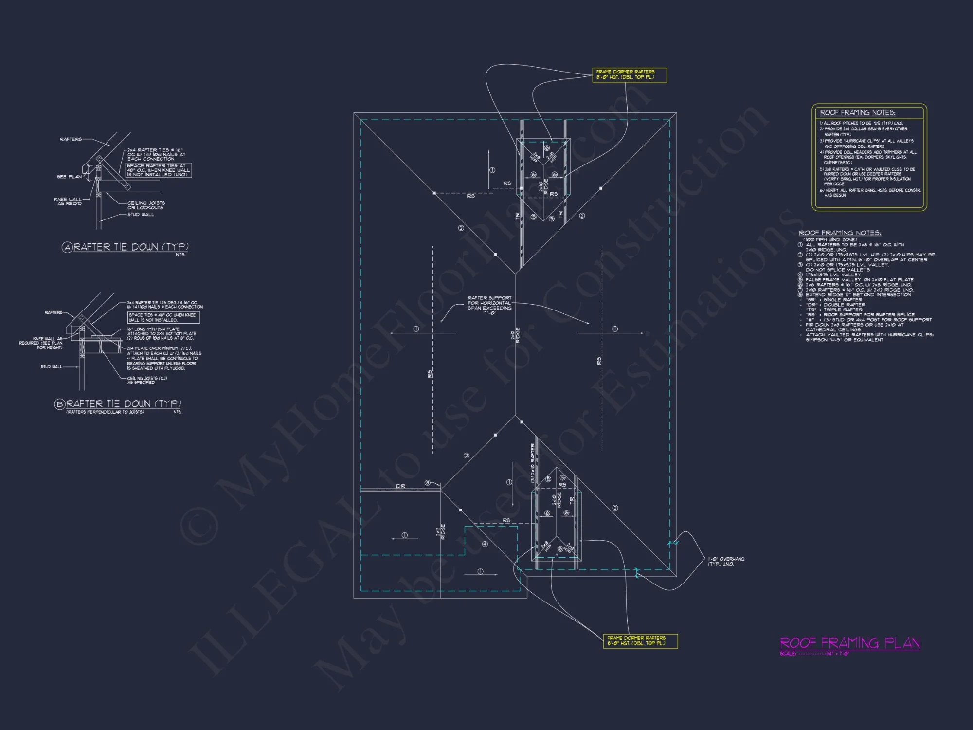 Single-Family house Floor Plan with 3 Beds