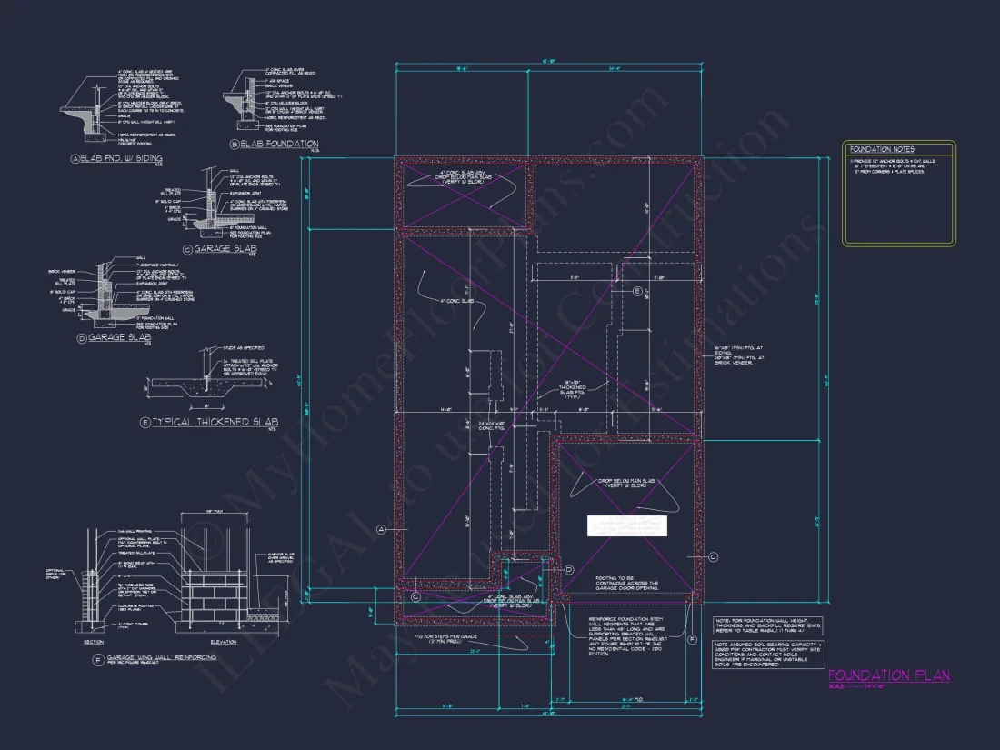 Single-Family house Floor Plan with 3 Beds