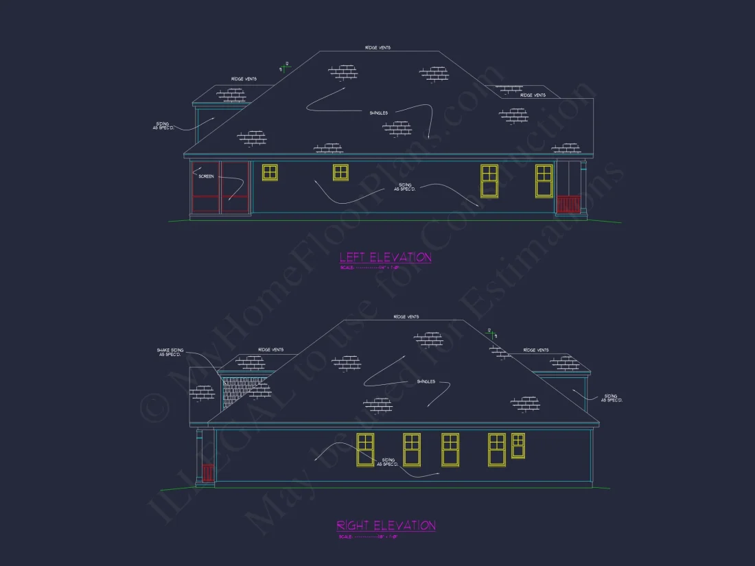 Single-Family house Floor Plan with 3 Beds