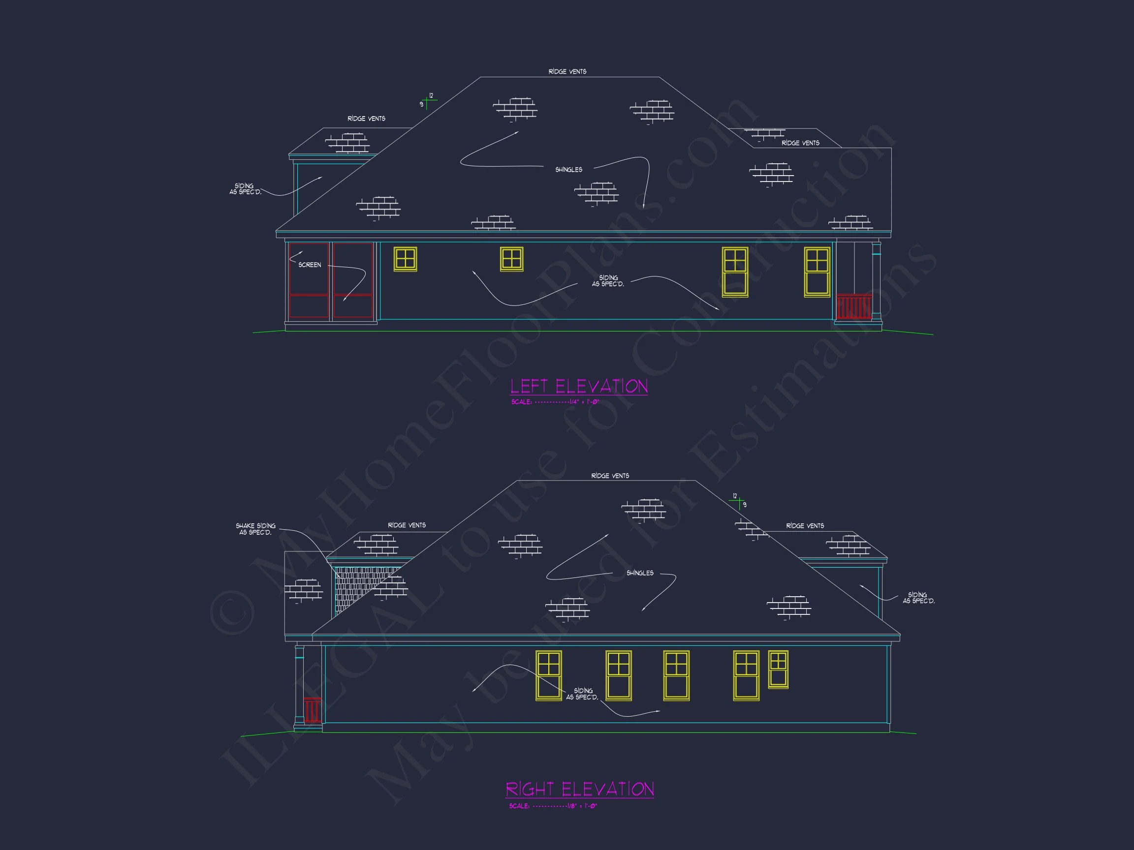Single-Family house Floor Plan with 3 Beds