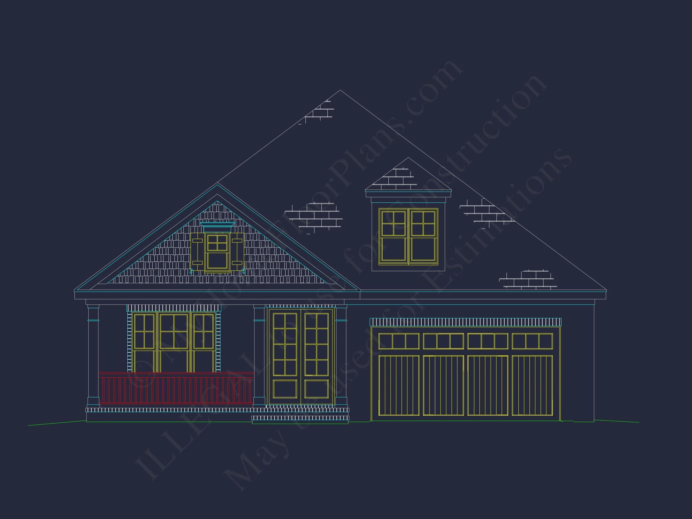 Single-Family house Floor Plan with 3 Beds