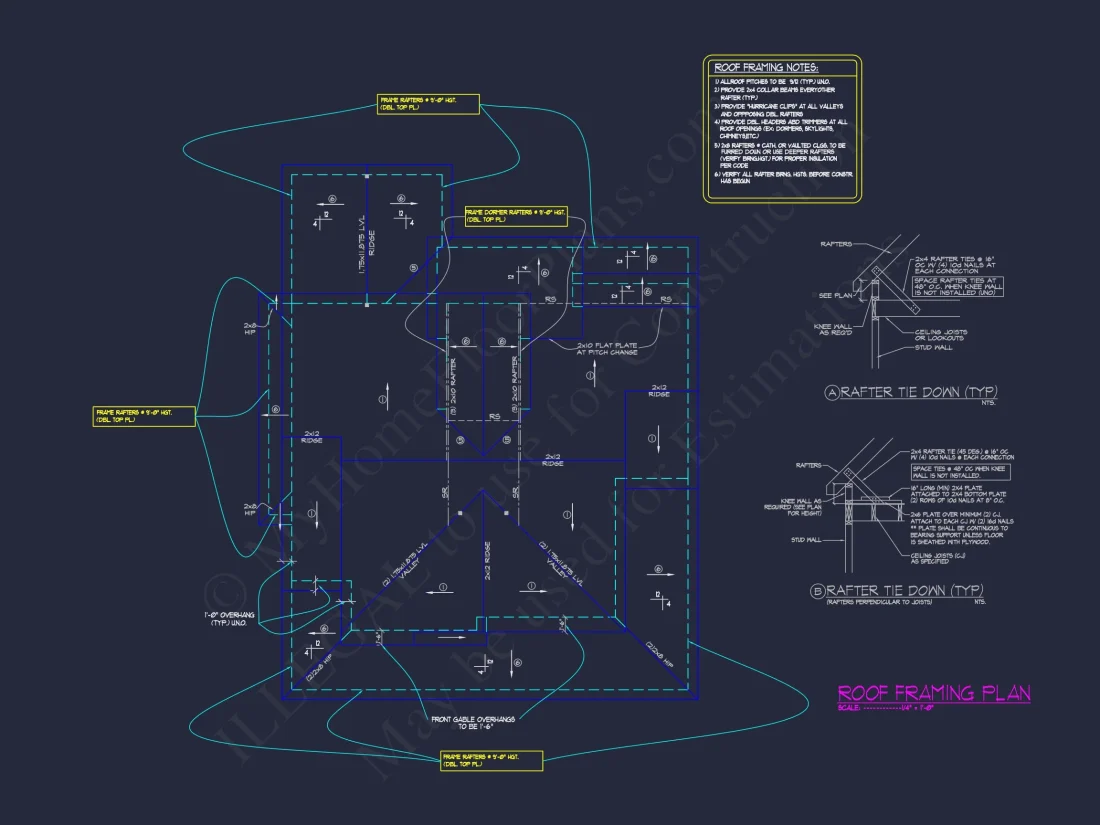 Modern Craftsman house Plan with 4 Beds and 3 Baths in CAD Designs