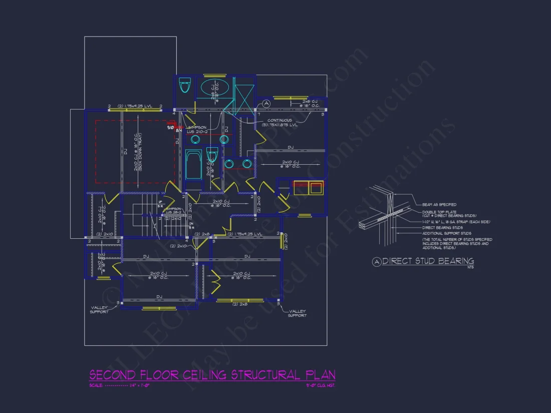 Modern Craftsman house Plan with 4 Beds and 3 Baths in CAD Designs