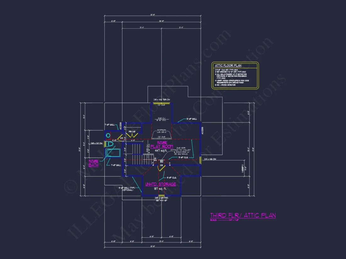 Modern Craftsman house Plan with 4 Beds and 3 Baths in CAD Designs