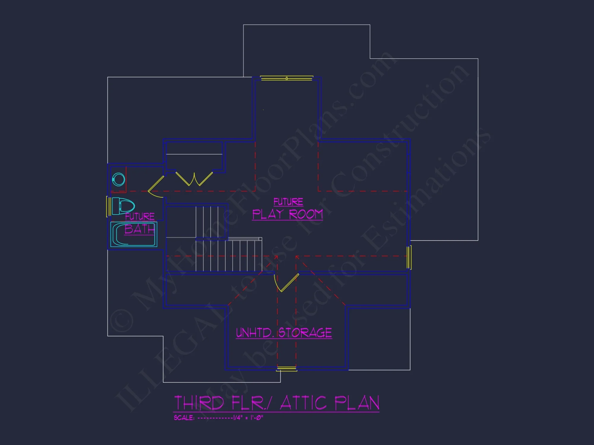 Modern Craftsman house Plan with 4 Beds and 3 Baths in CAD Designs