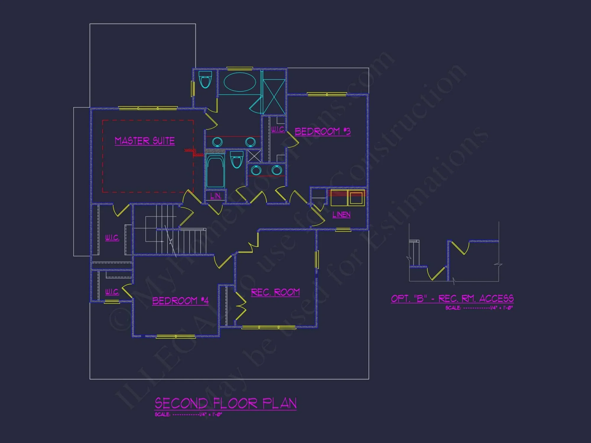 Modern Craftsman house Plan with 4 Beds and 3 Baths in CAD Designs