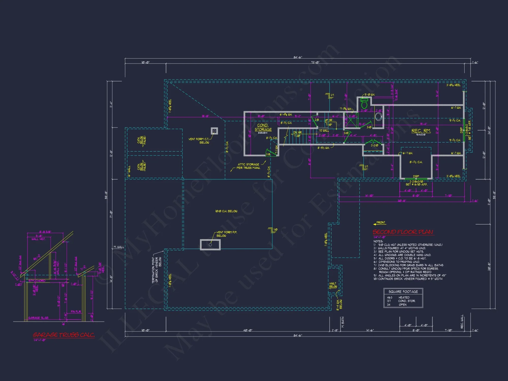 "Architectural design of a 4-bedroom craftsman house floor plan"