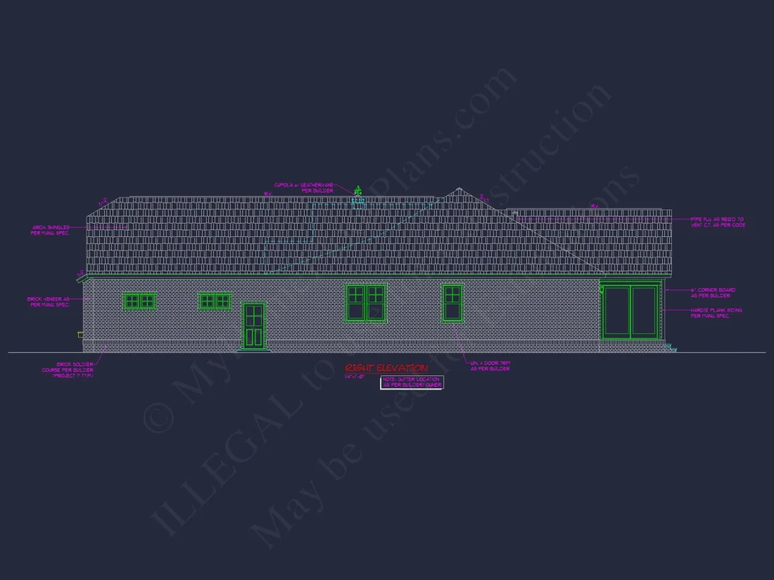 "Architectural blueprint of a 2-story residential house"