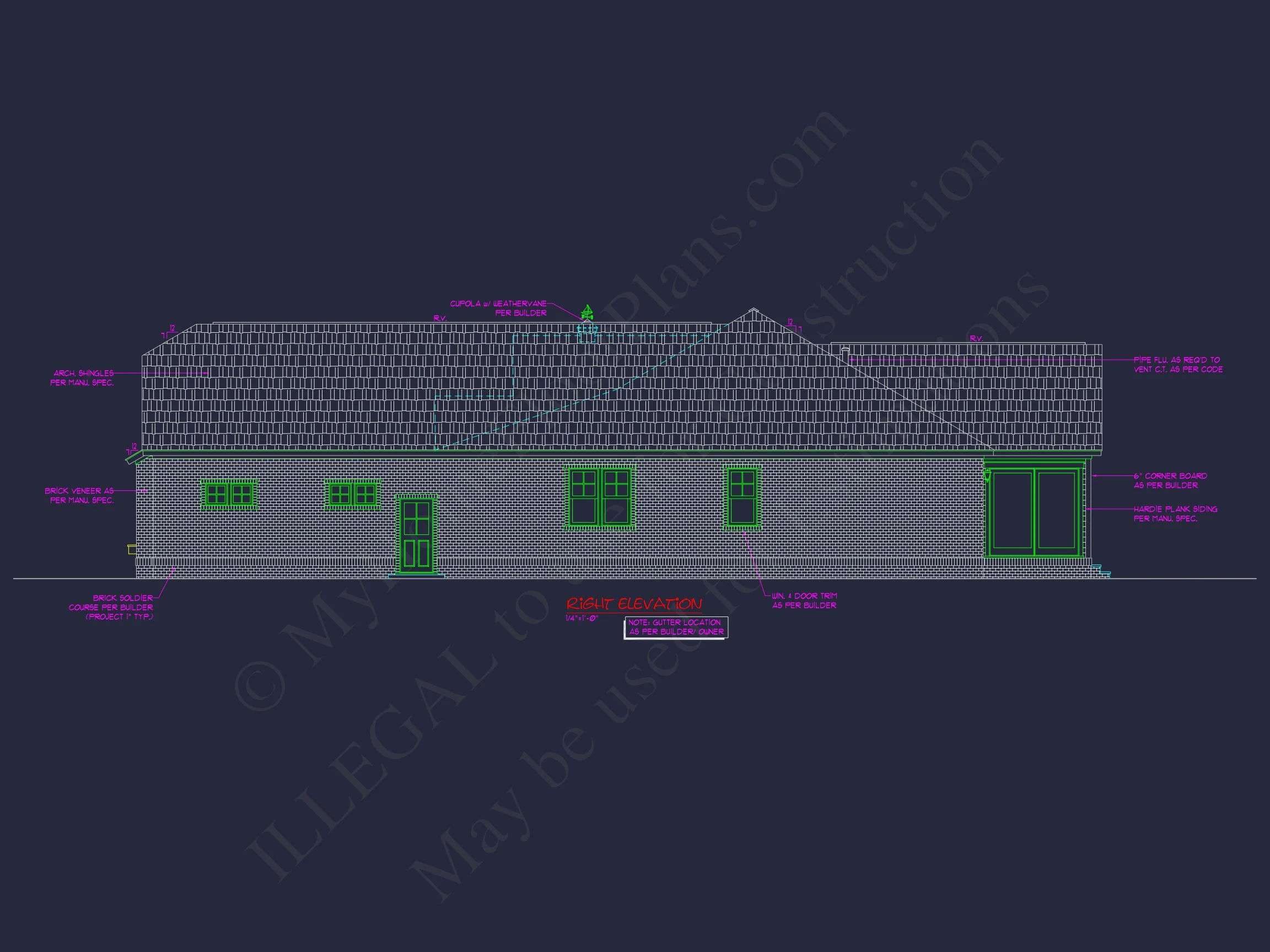 "Architectural blueprint of a 2-story residential house"